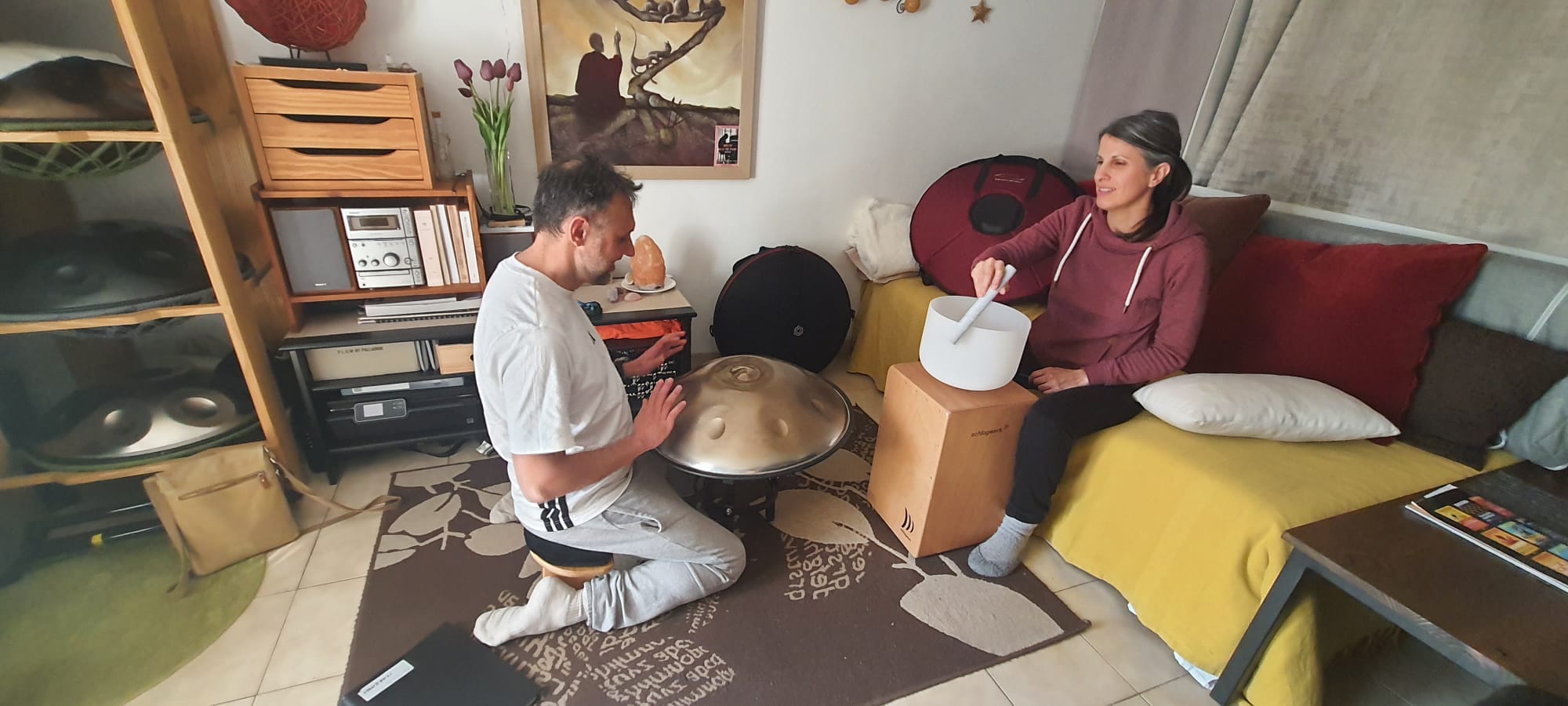Un moment de création et de connexion en préparation du stage à venir.